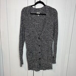 American Eagle Outfitters Large Grey Knit button up oversized Sweater